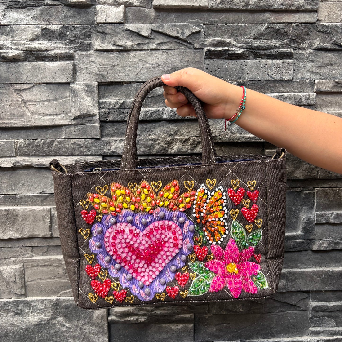 Mini Manhattan corazón mariposas