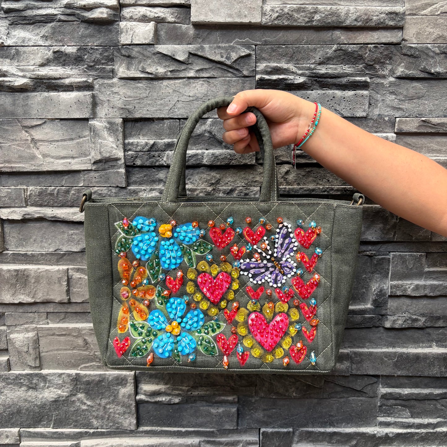 Mini Manhattan Flores corazones