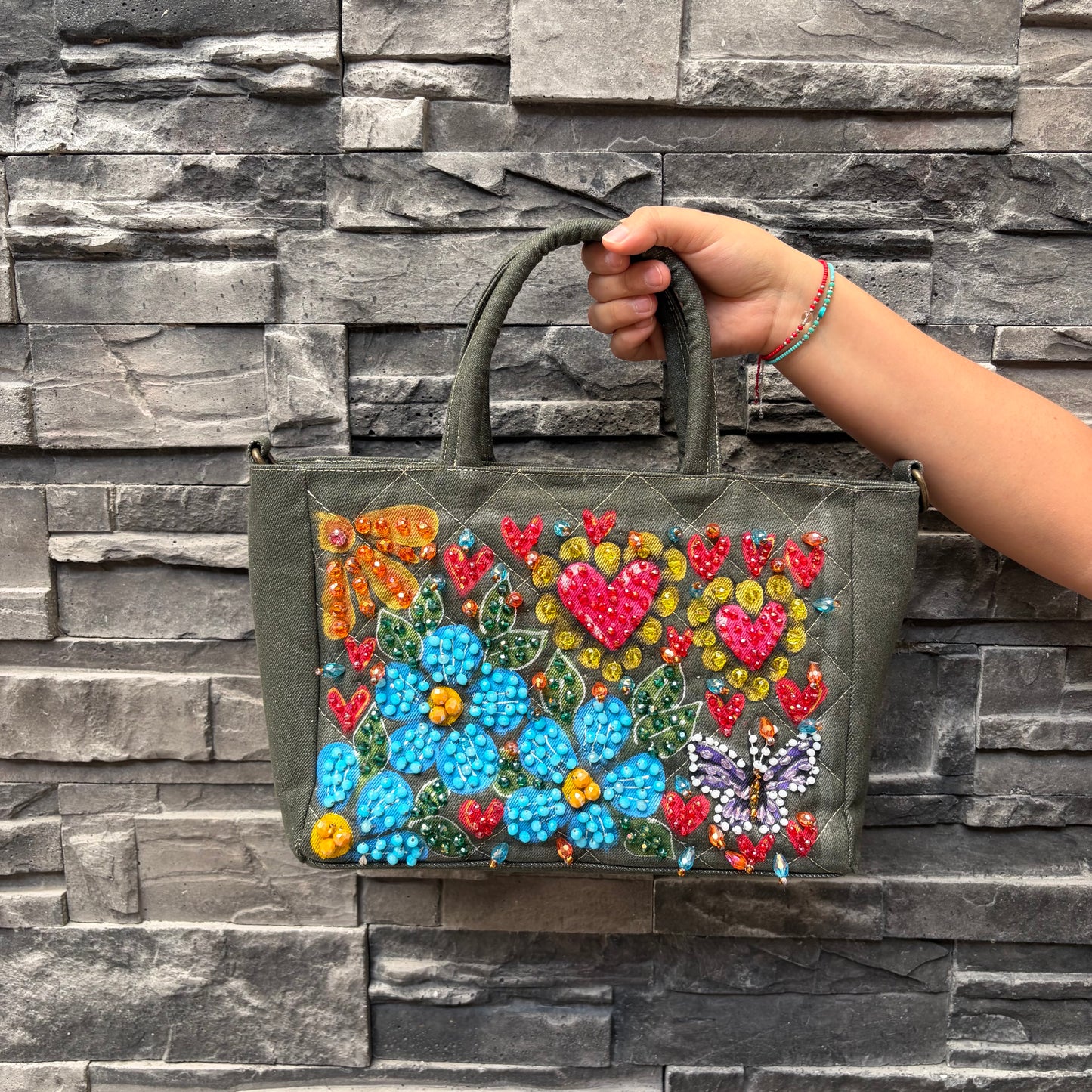 Mini Manhattan Flores corazones