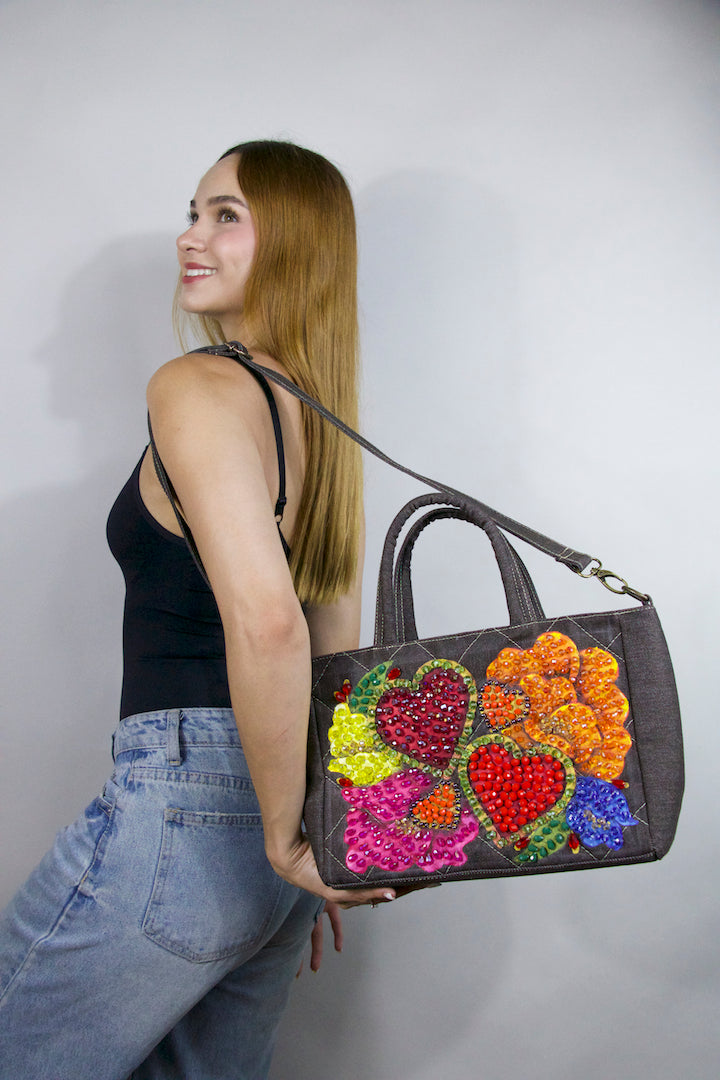 MINI MANHATTAN CORAZONES FLORES