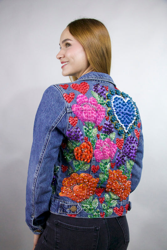 FLORES CORAZON AZUL