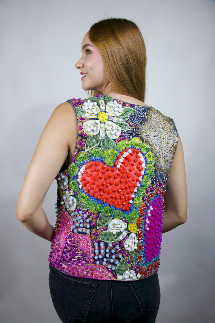 CORAZON ROJO MORADO